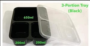 3 compartment tray 