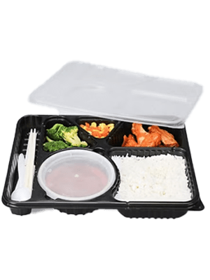 6 Compartment Thali tray with lid
