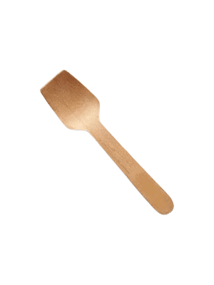 wooden ice cream spoon