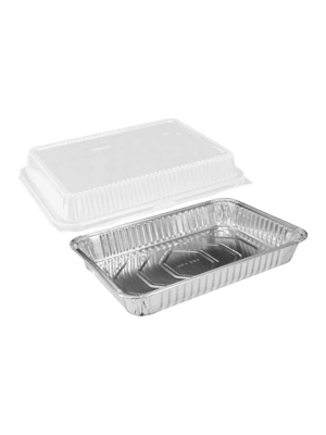 Large Disposable Aluminum Food PAN with Transparent Lid