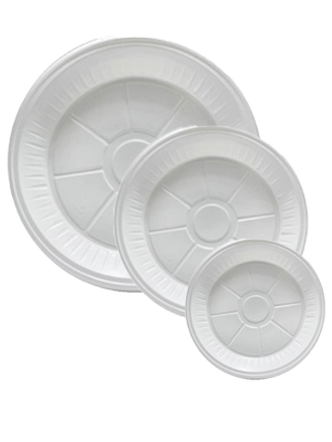 White plastic plates