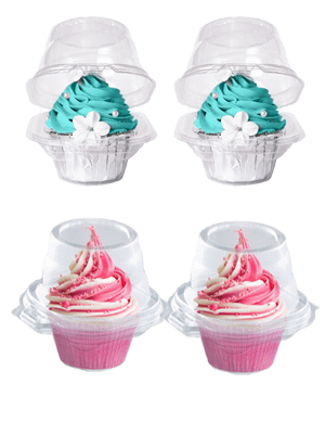 Cupcake containers 1 to 6 cavities